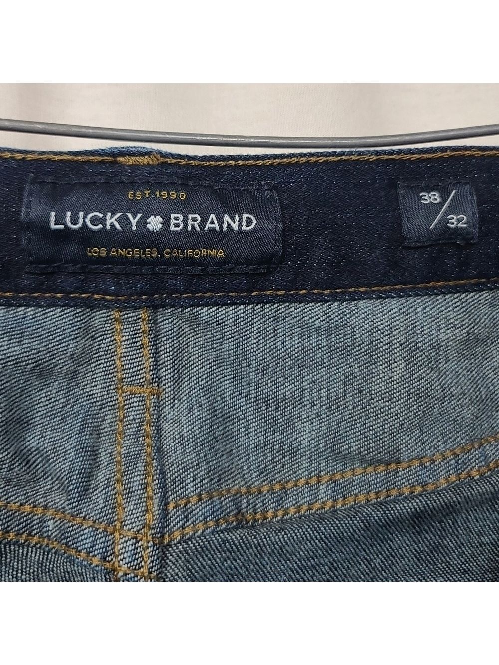 Lucky Brand 410 Athletic Slim Blue Denim Jeans 38x32 - Picture 8 of 11